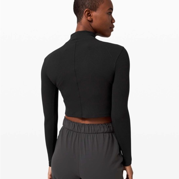 Lululemon LA Turtleneck Long Sleeve Black - cropped rib LS - Picture 5 of 7